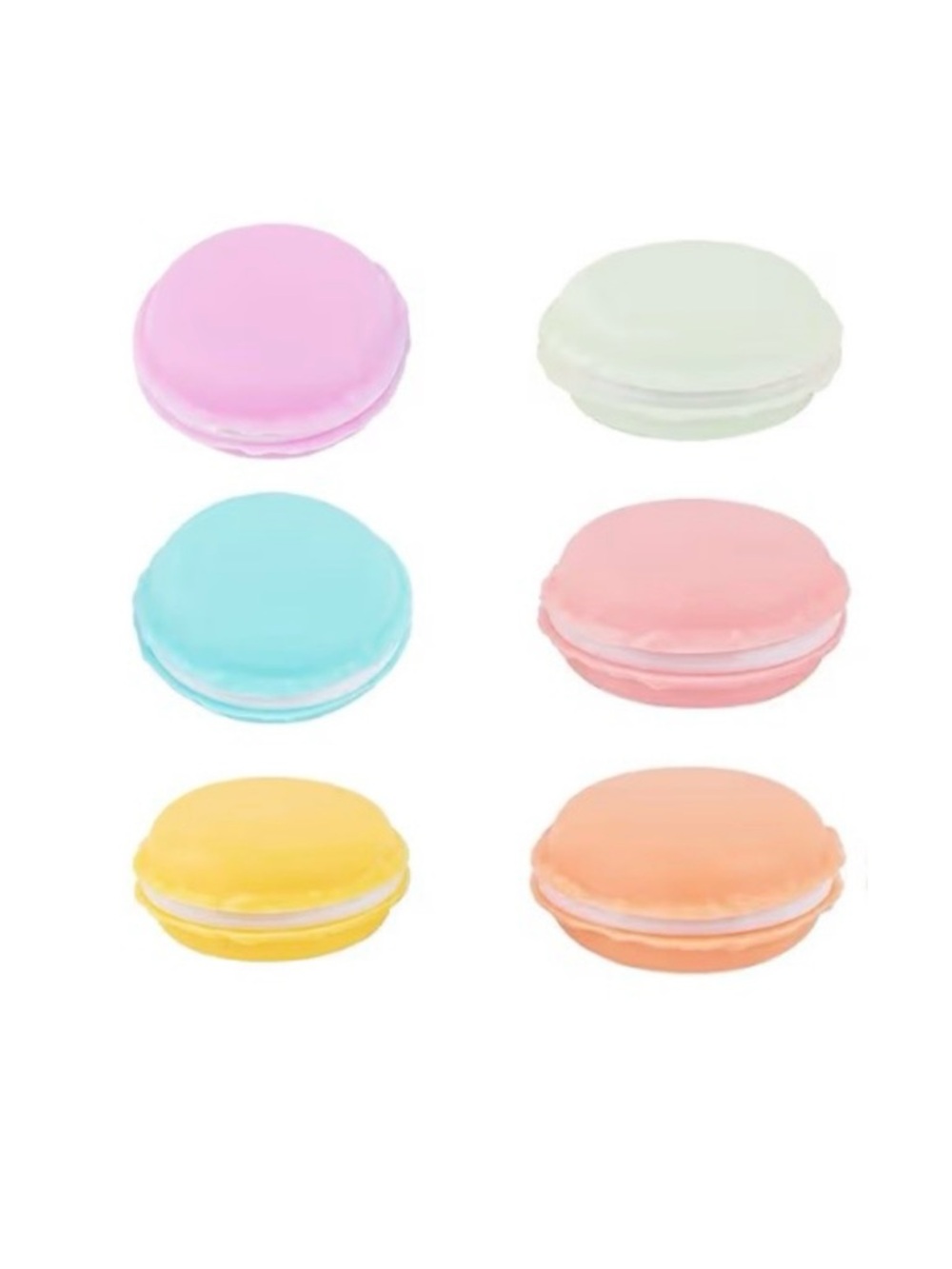 Macaron Mini Pill Box Jewelry Storage Earring Travel Organizer, [Set of 6] New